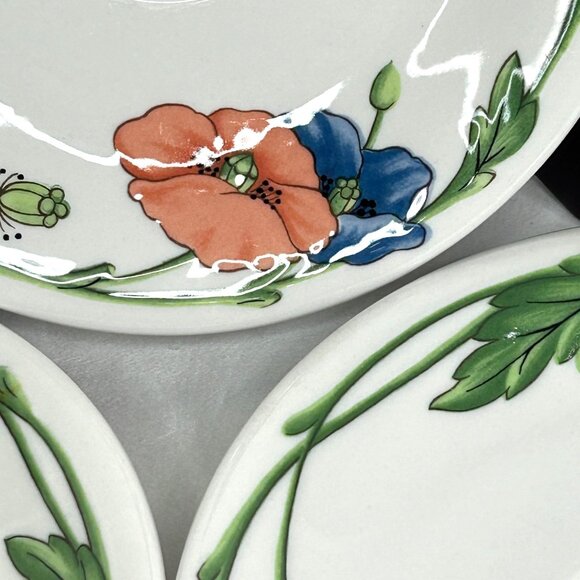 Villeroy & Boch Amapola Vitro Porcelain Saucer Set Of 5 6.5" - Picture 7 of 9